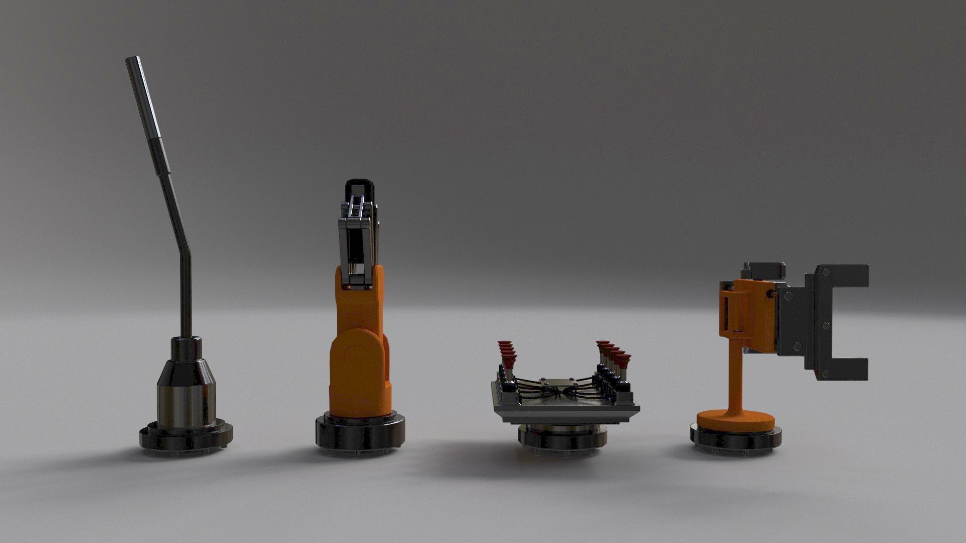 industrial Robots smaller 3D model_4