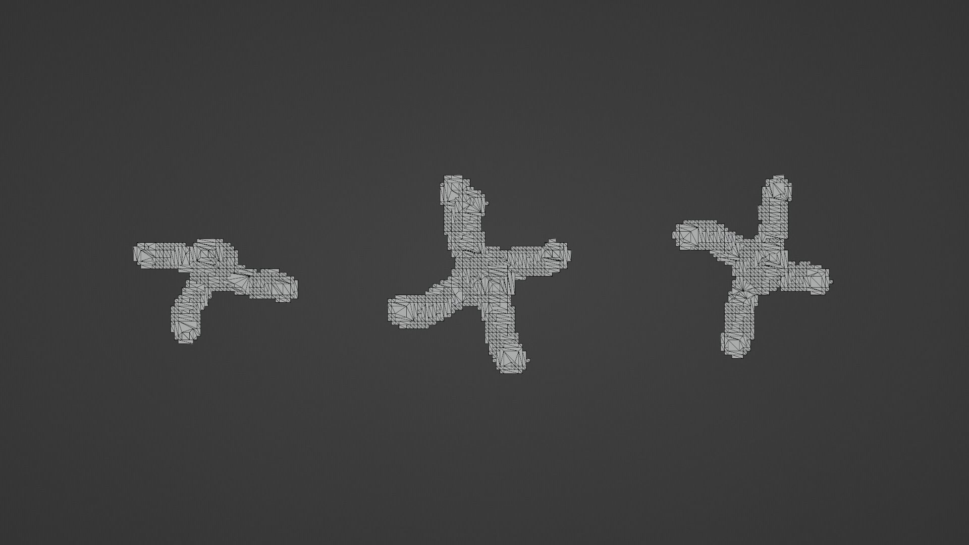 Isometric Cactus Set Low-poly 3D model_23