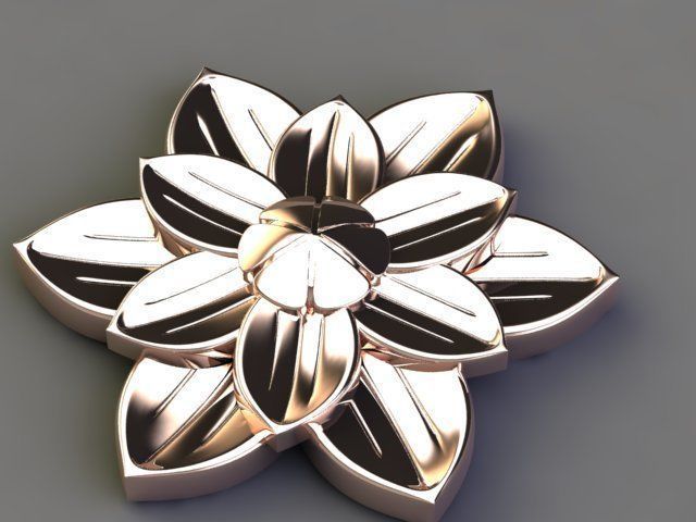 organic flower zbush version  3D print model_12