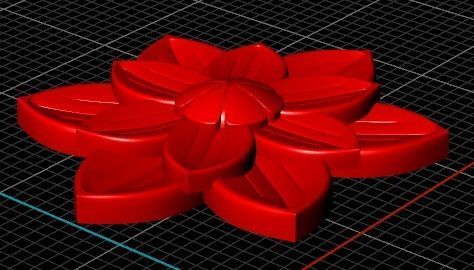organic flower zbush version  3D print model_3
