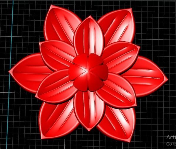 organic flower zbush version  3D print model_15