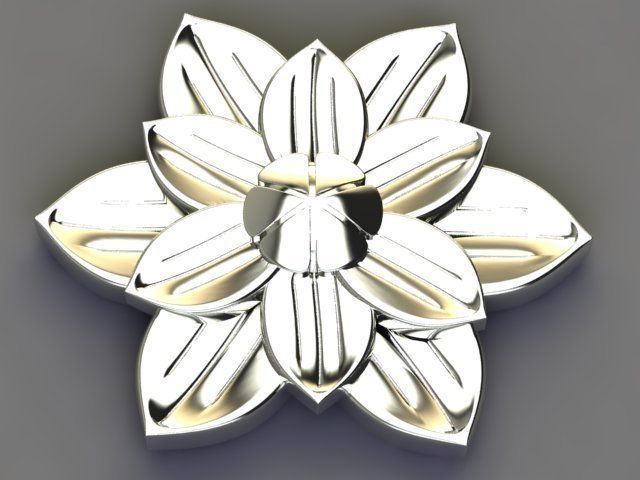 organic flower zbush version  3D print model_5