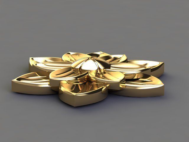 organic flower zbush version  3D print model_7