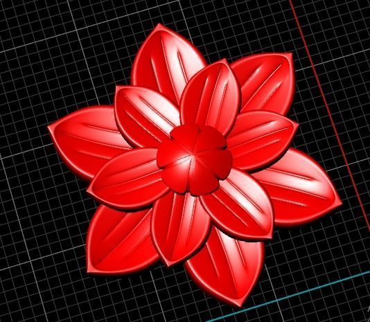 organic flower zbush version  3D print model_2