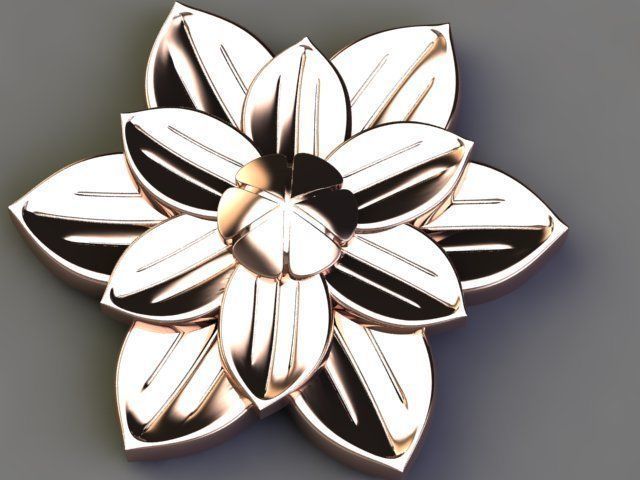 organic flower zbush version  3D print model_17