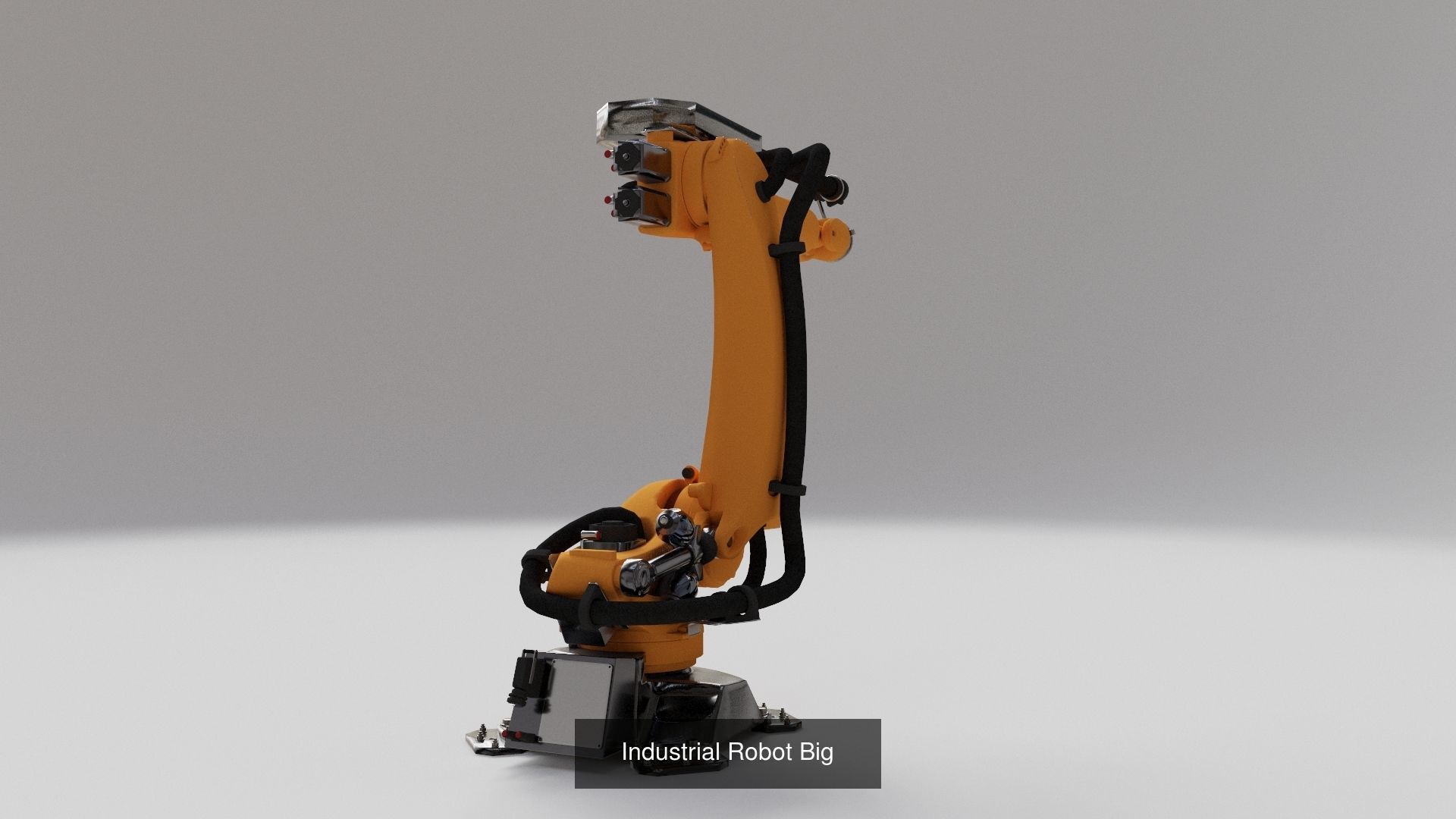 4 industrial Robots and 4 differents head 3D Model Collection_1