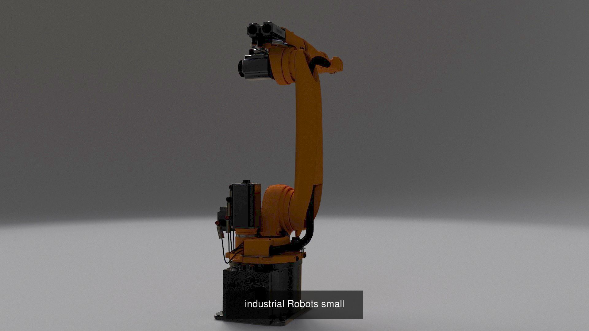 4 industrial Robots and 4 differents head 3D Model Collection_3