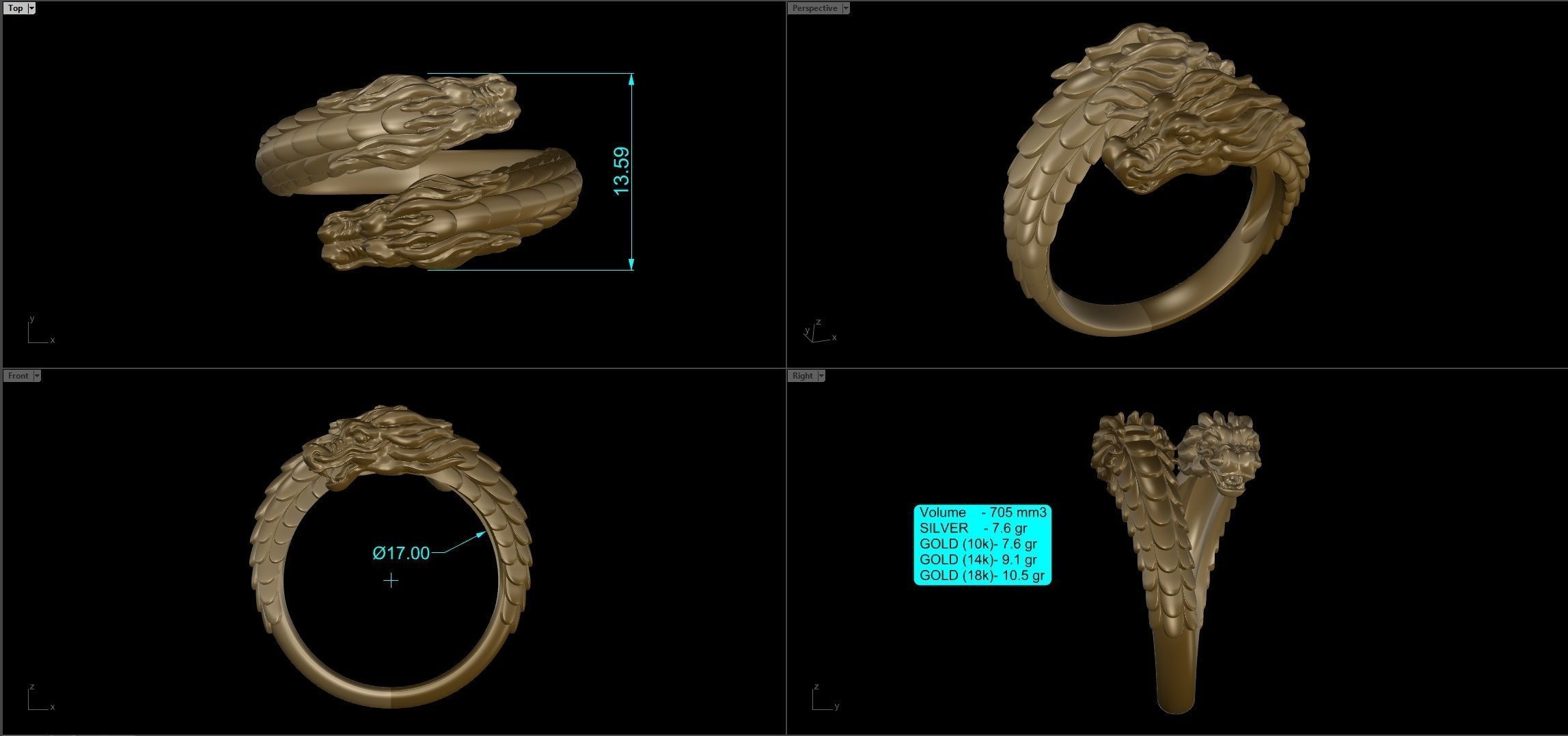 R 124 ring  3D print model_9