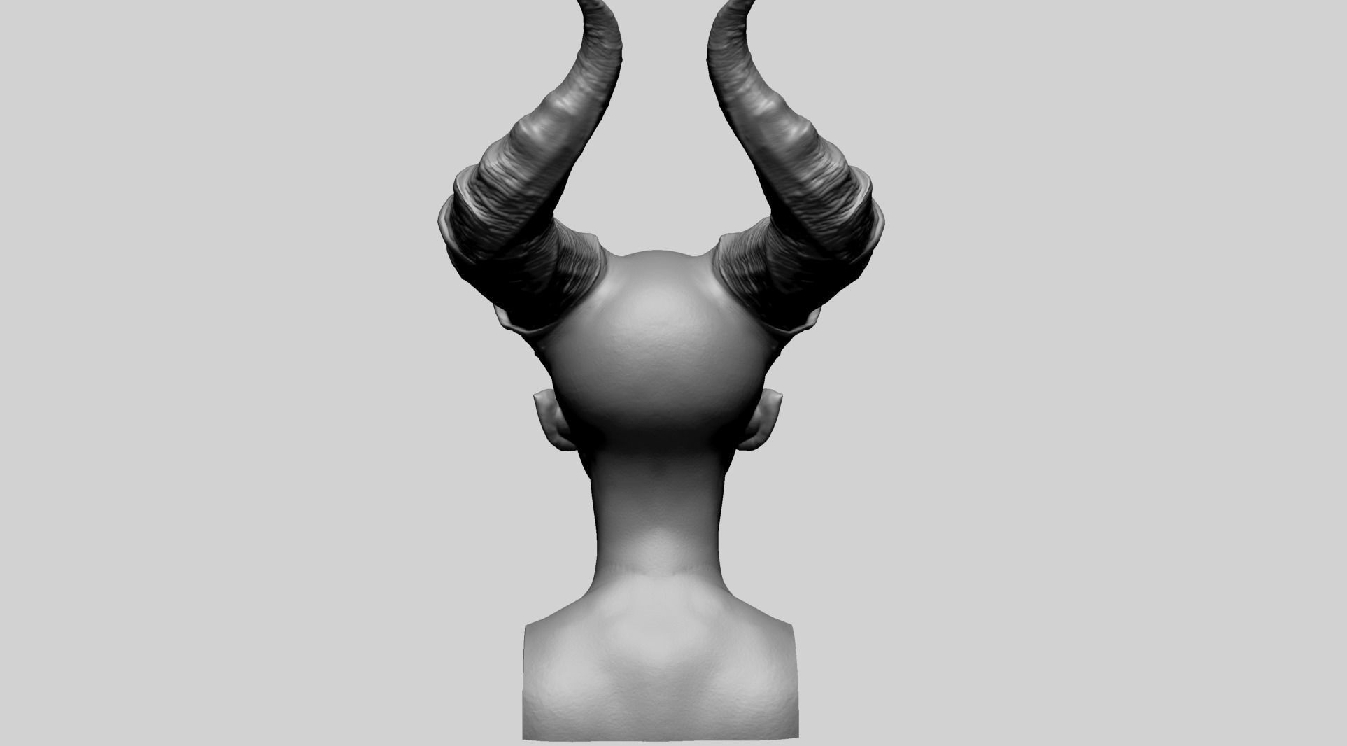 Female Creature Head Printable A 3D print model_4