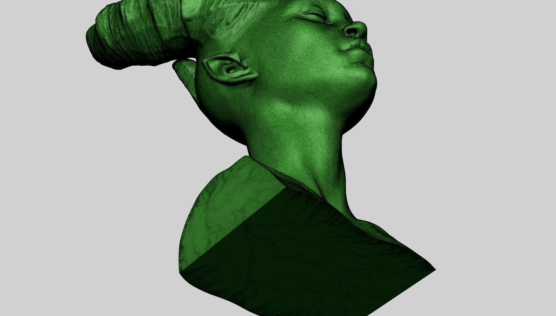 Female Creature Head Printable A 3D print model_11