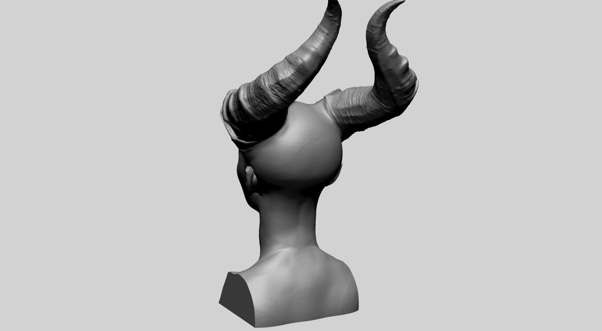 Female Creature Head Printable A 3D print model_5