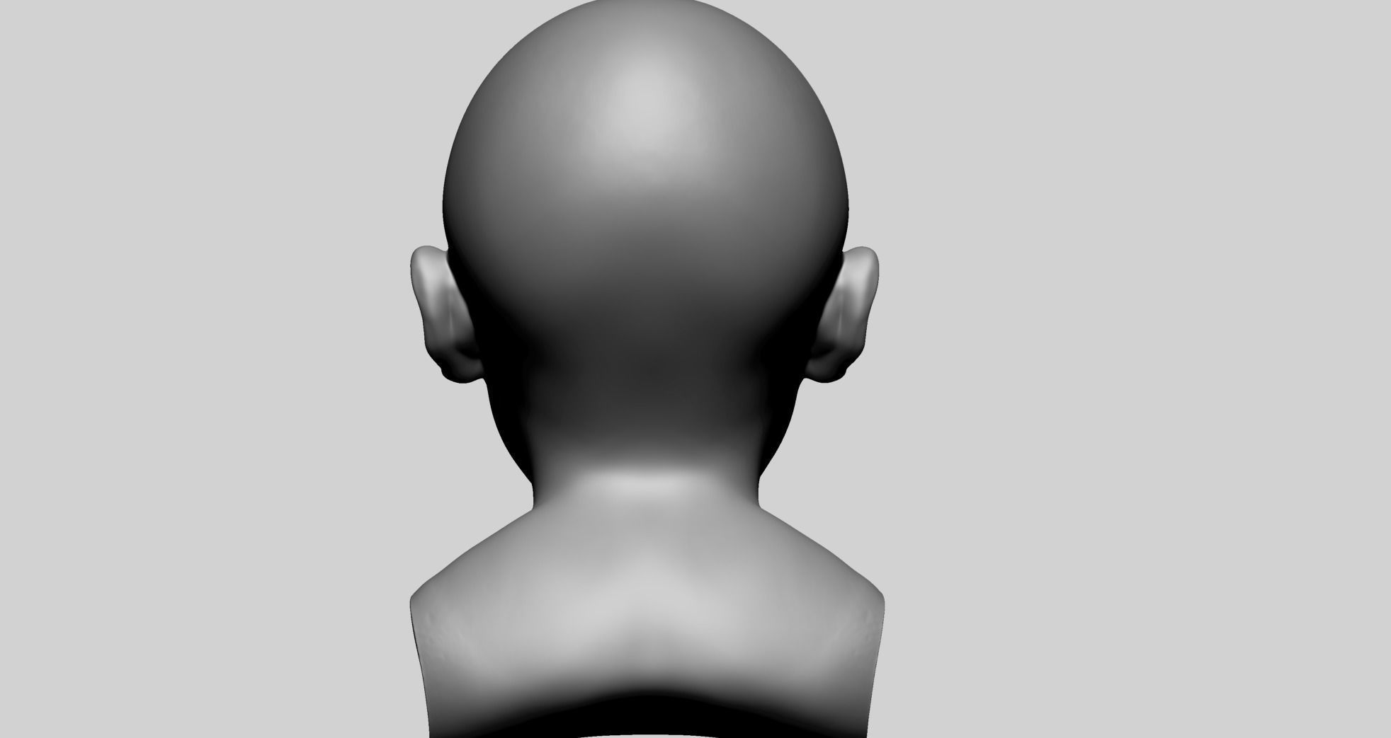 Baby Head B 3D model_3