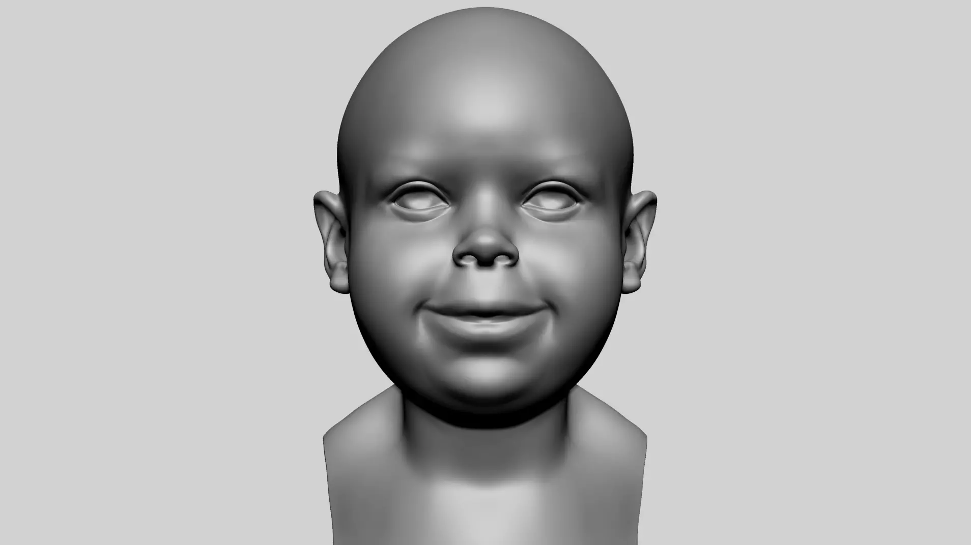 Baby Head B 3D model_0