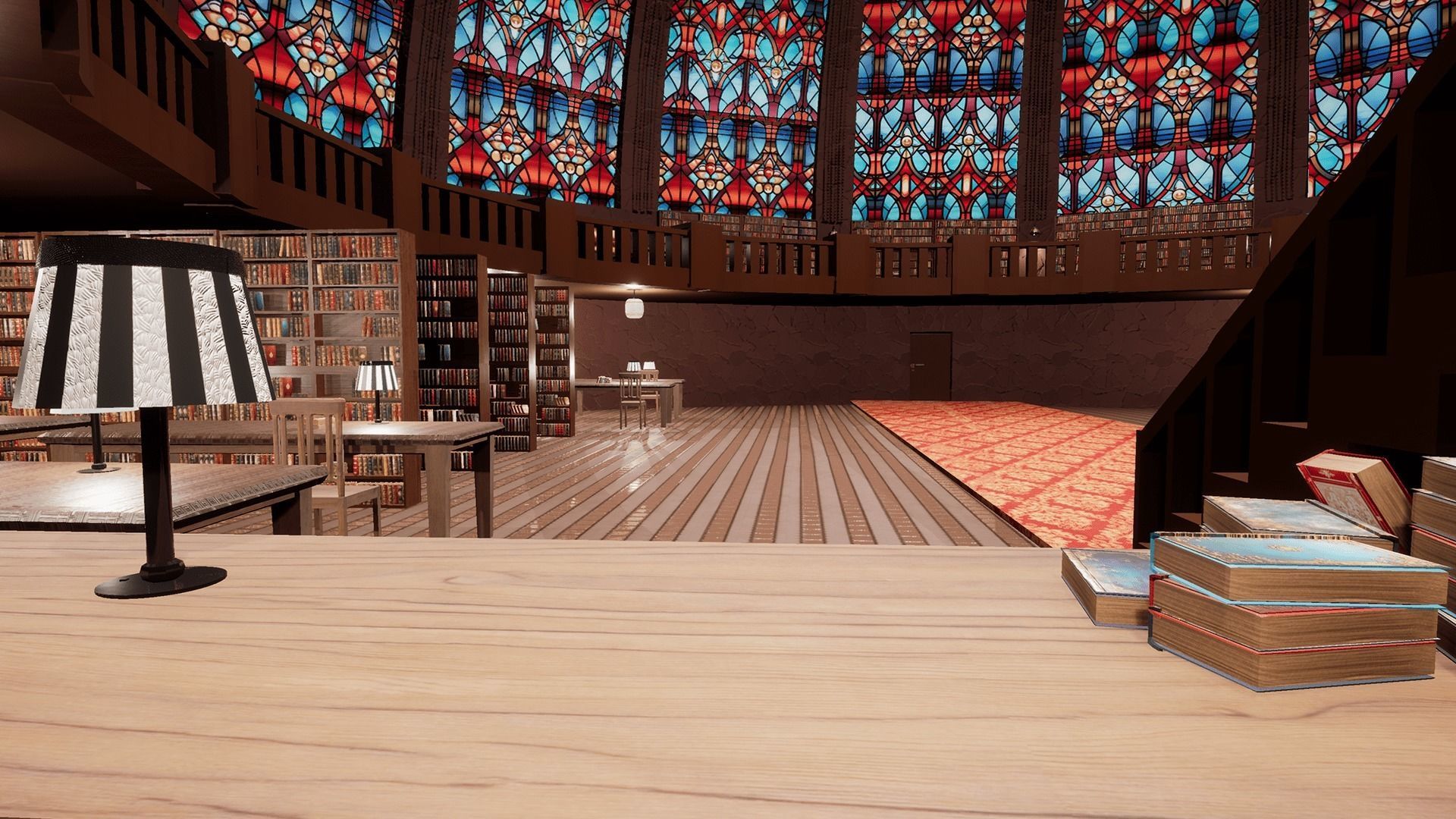 Library Low-poly 3D model_26