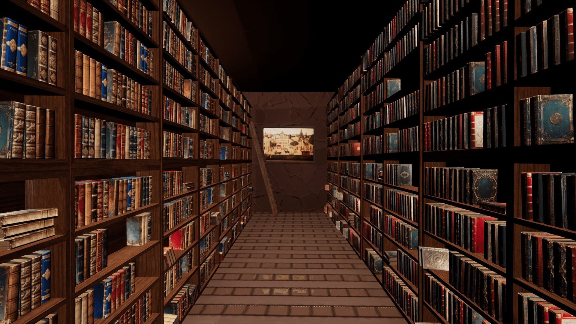Library Low-poly 3D model_18