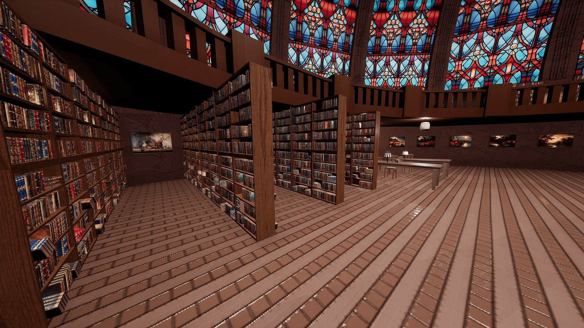 Library Low-poly 3D model_24