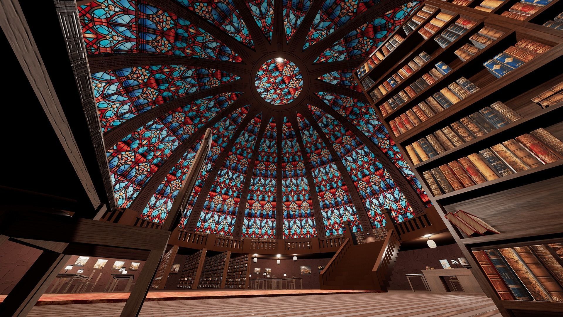 Library Low-poly 3D model_30