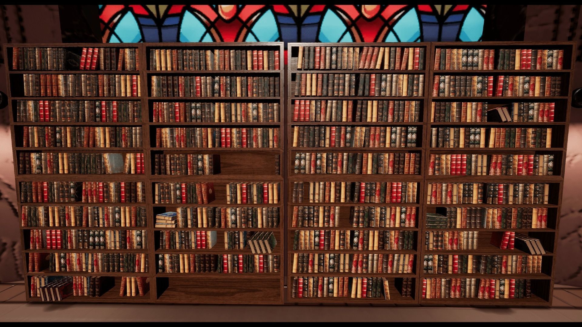 Library Low-poly 3D model_19