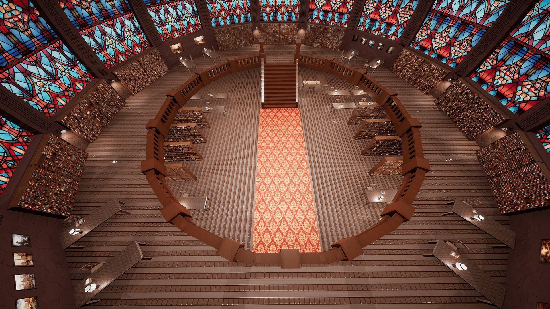 Library Low-poly 3D model_20