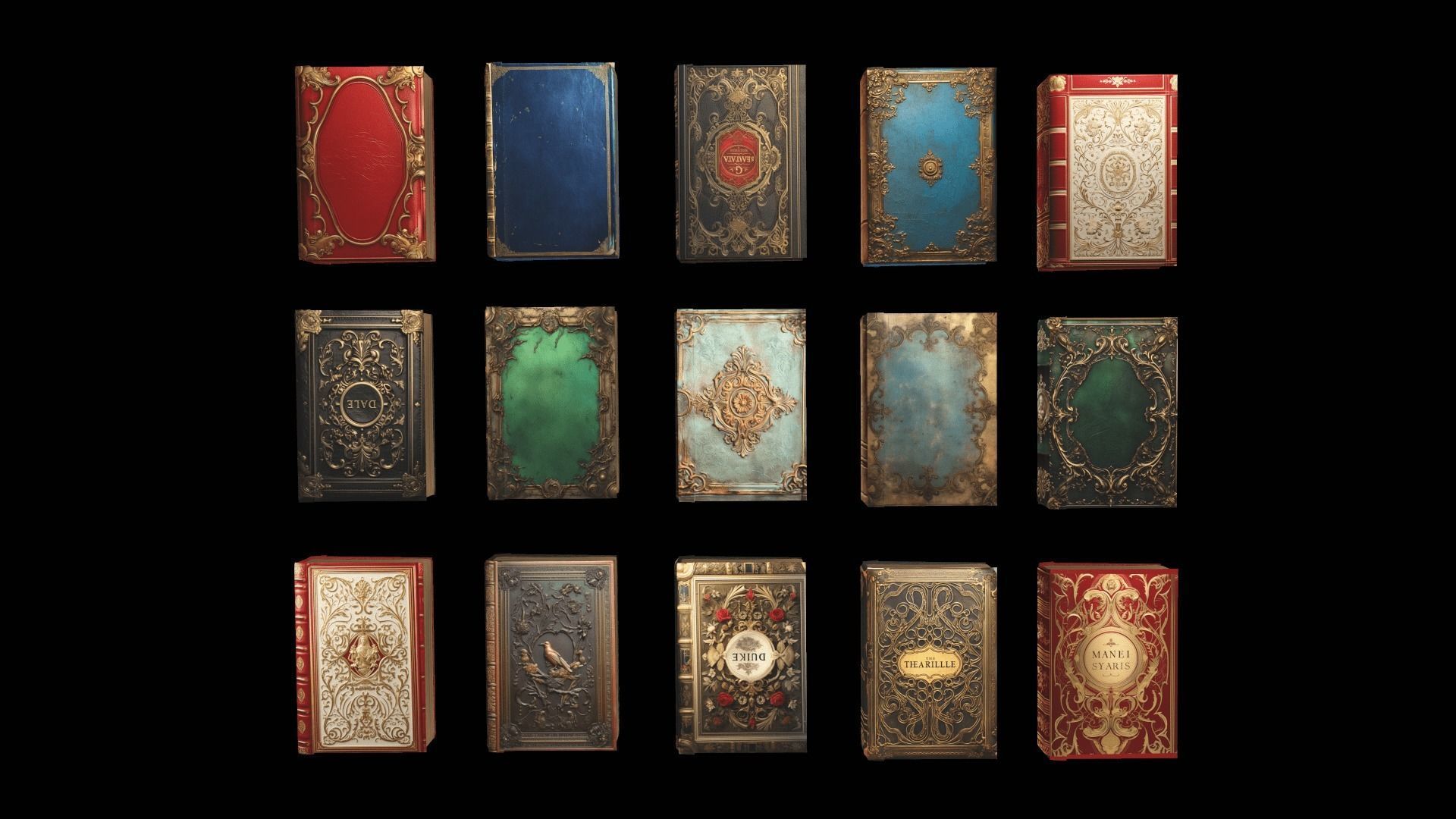 Library Low-poly 3D model_6