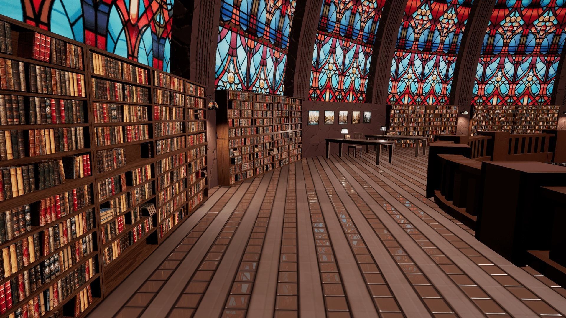 Library Low-poly 3D model_27