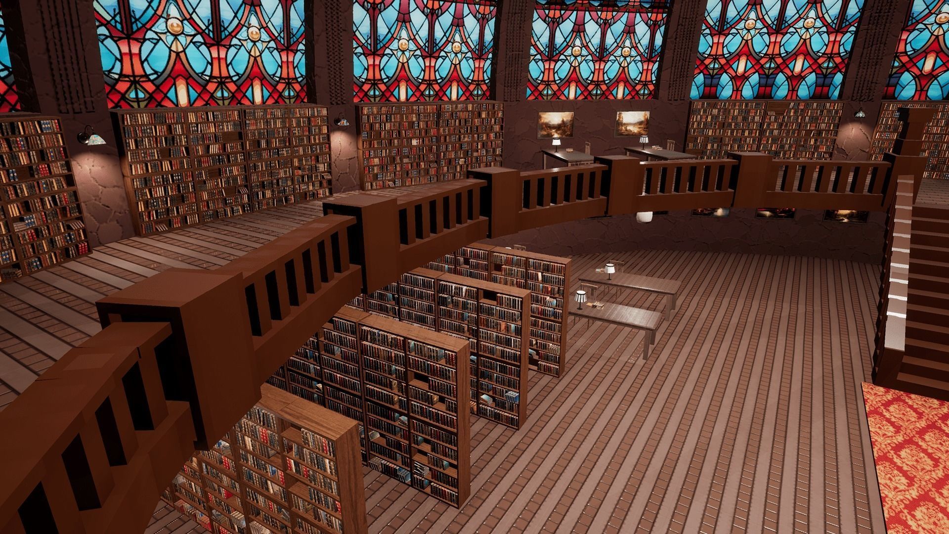 Library Low-poly 3D model_21