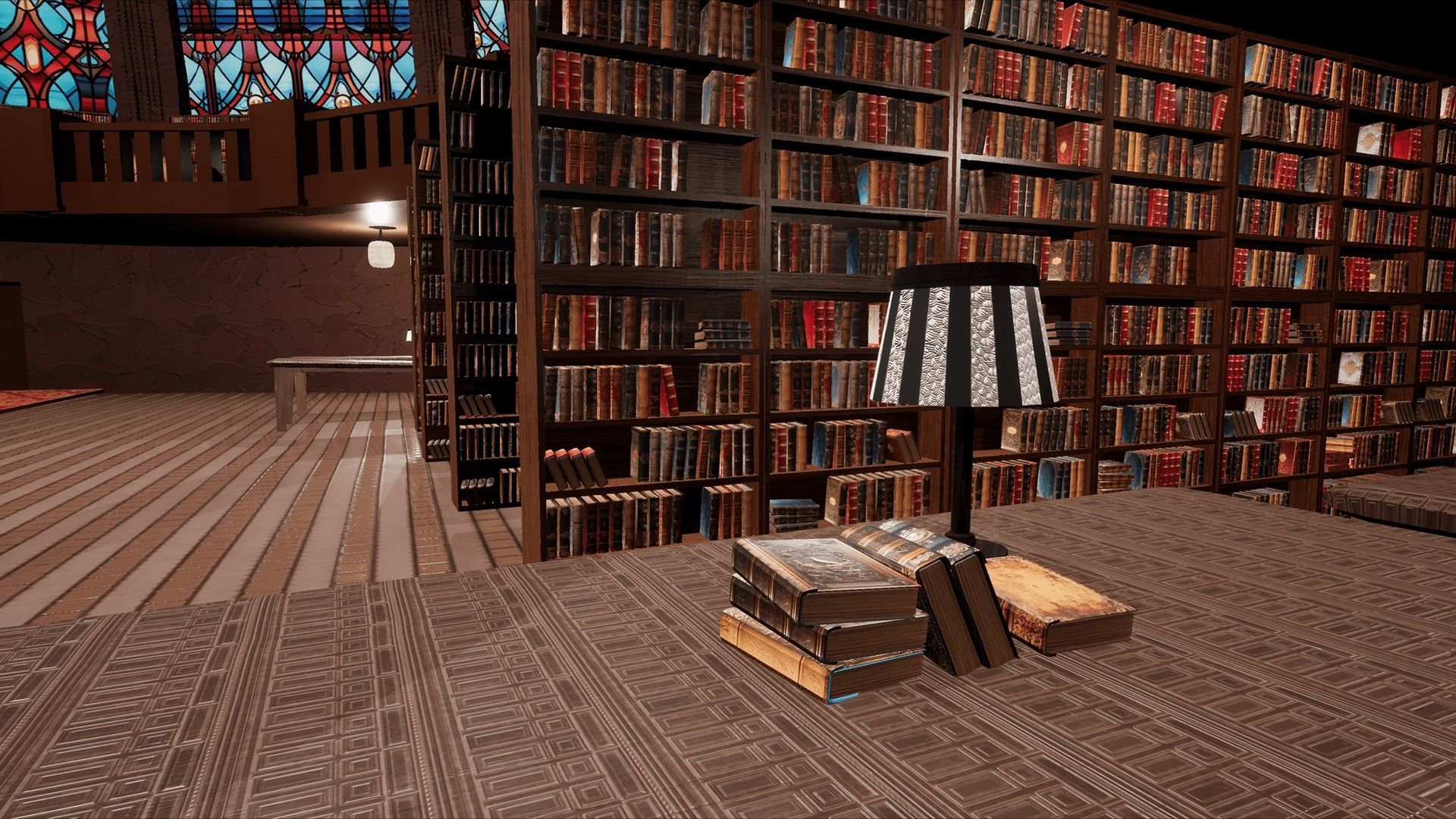 Library Low-poly 3D model_23
