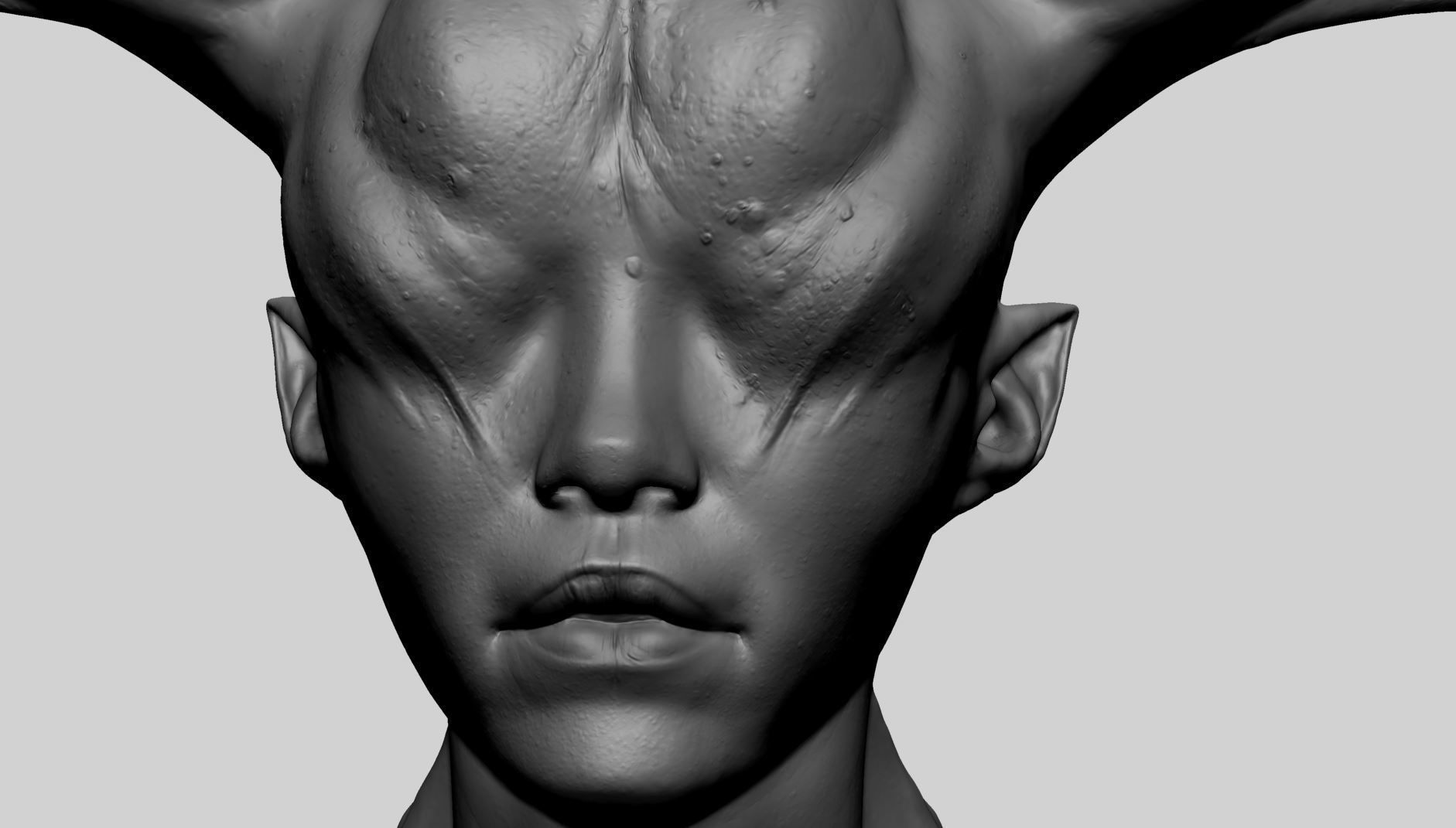 Fantasy Female Head T 3D model_9