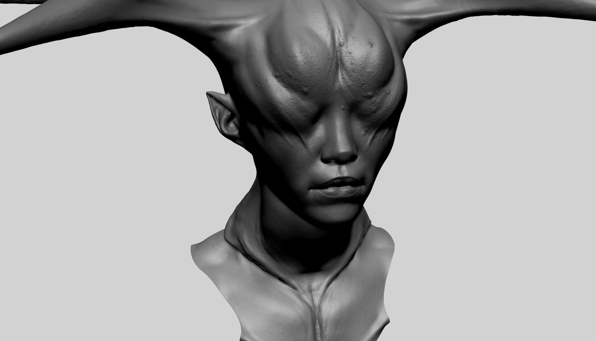 Fantasy Female Head T 3D model_7