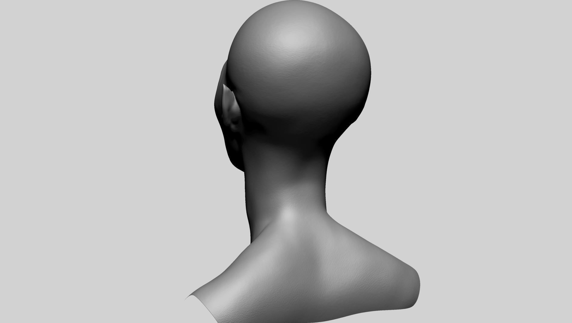 Fantasy Female Head A1 3D model_5