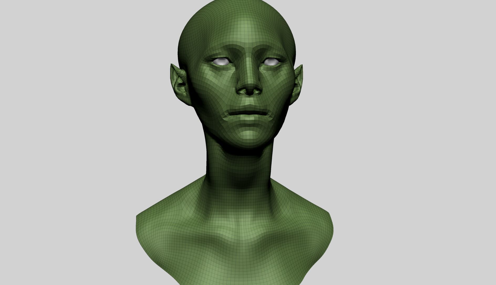 Fantasy Female Head A1 3D model_13