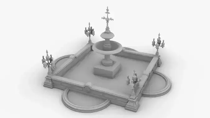 City Hall Park Fountain 3D print model