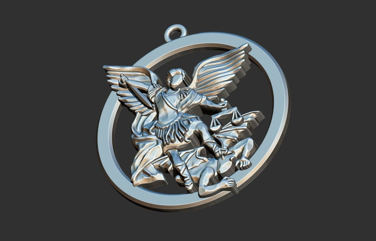 St Michael Archangel Stylized  - Miguel Arcanjo 3D print model_16