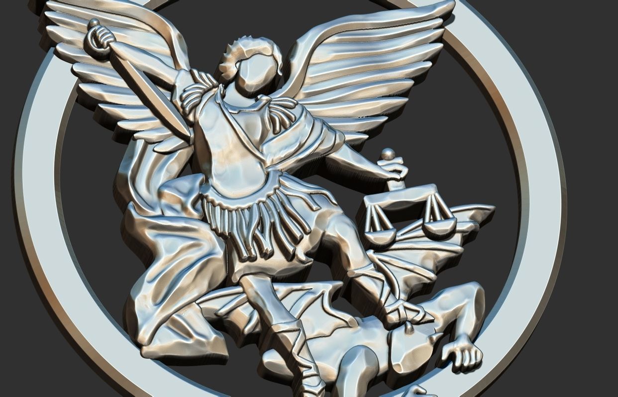 St Michael Archangel Stylized  - Miguel Arcanjo 3D print model_6
