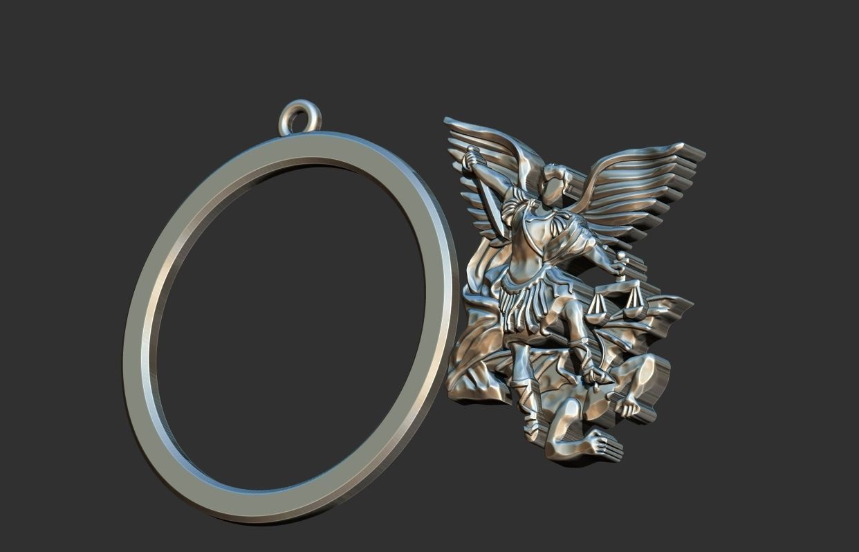 St Michael Archangel Stylized  - Miguel Arcanjo 3D print model_8