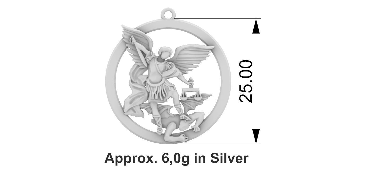 St Michael Archangel Stylized  - Miguel Arcanjo 3D print model_5