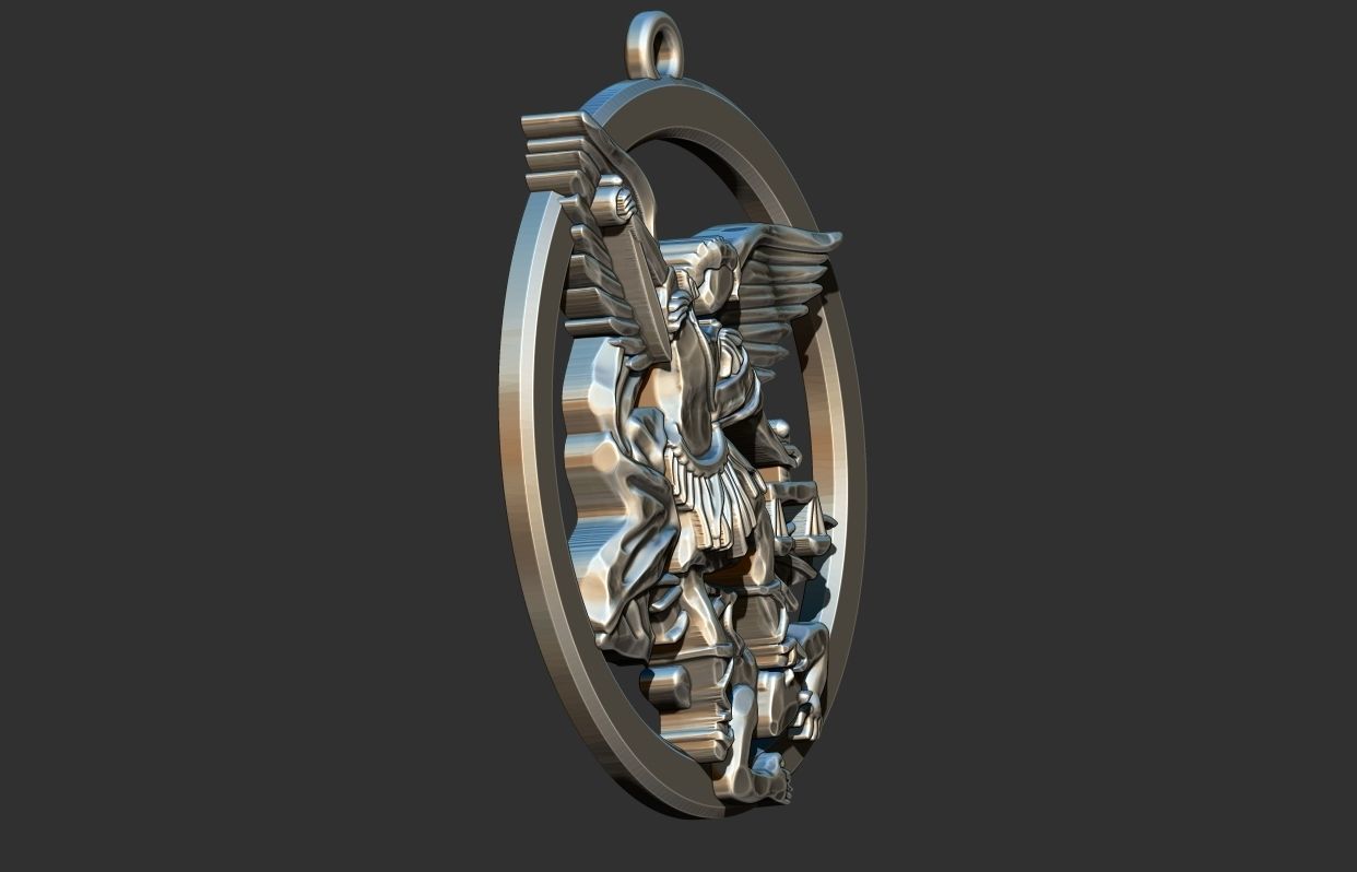 St Michael Archangel Stylized  - Miguel Arcanjo 3D print model_2