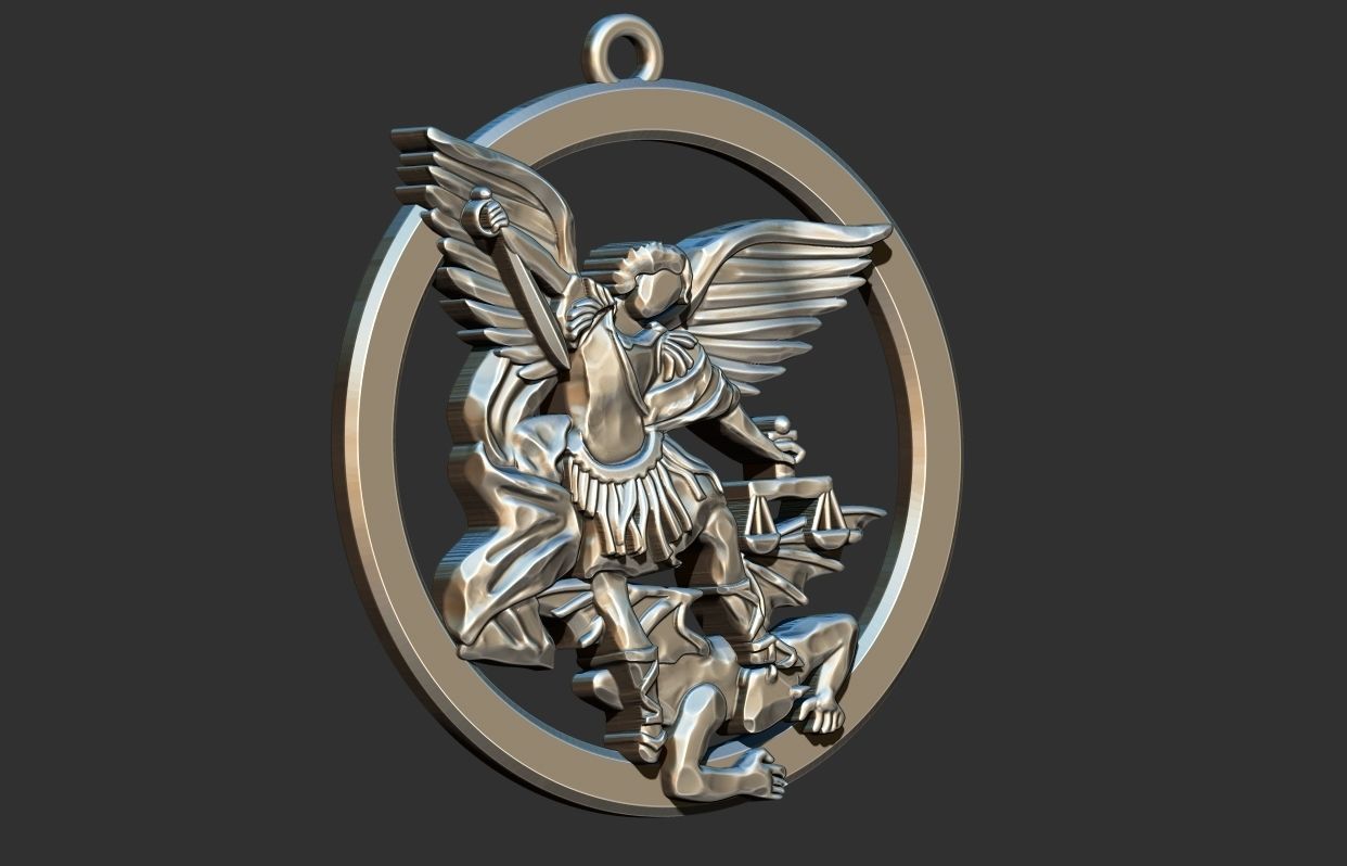 St Michael Archangel Stylized  - Miguel Arcanjo 3D print model_10