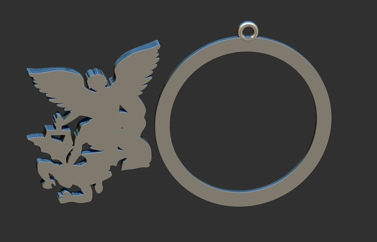 St Michael Archangel Stylized  - Miguel Arcanjo 3D print model_9