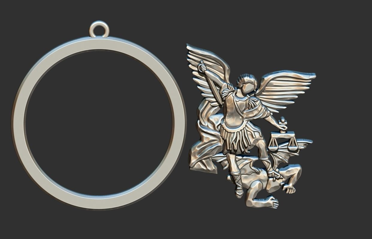 St Michael Archangel Stylized  - Miguel Arcanjo 3D print model_4