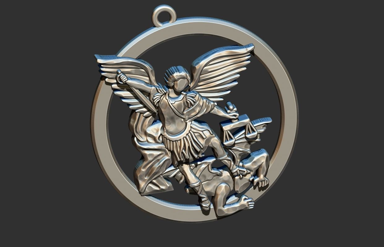 St Michael Archangel Stylized  - Miguel Arcanjo 3D print model_17