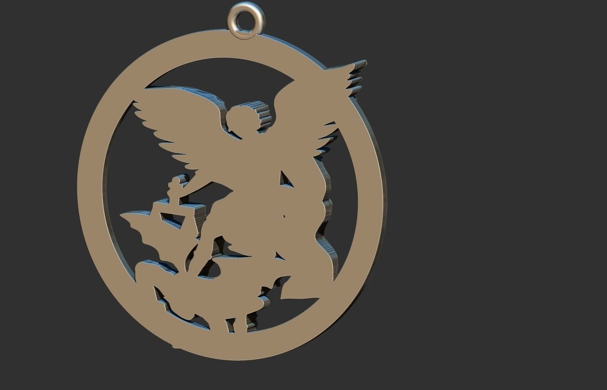 St Michael Archangel Stylized  - Miguel Arcanjo 3D print model_12
