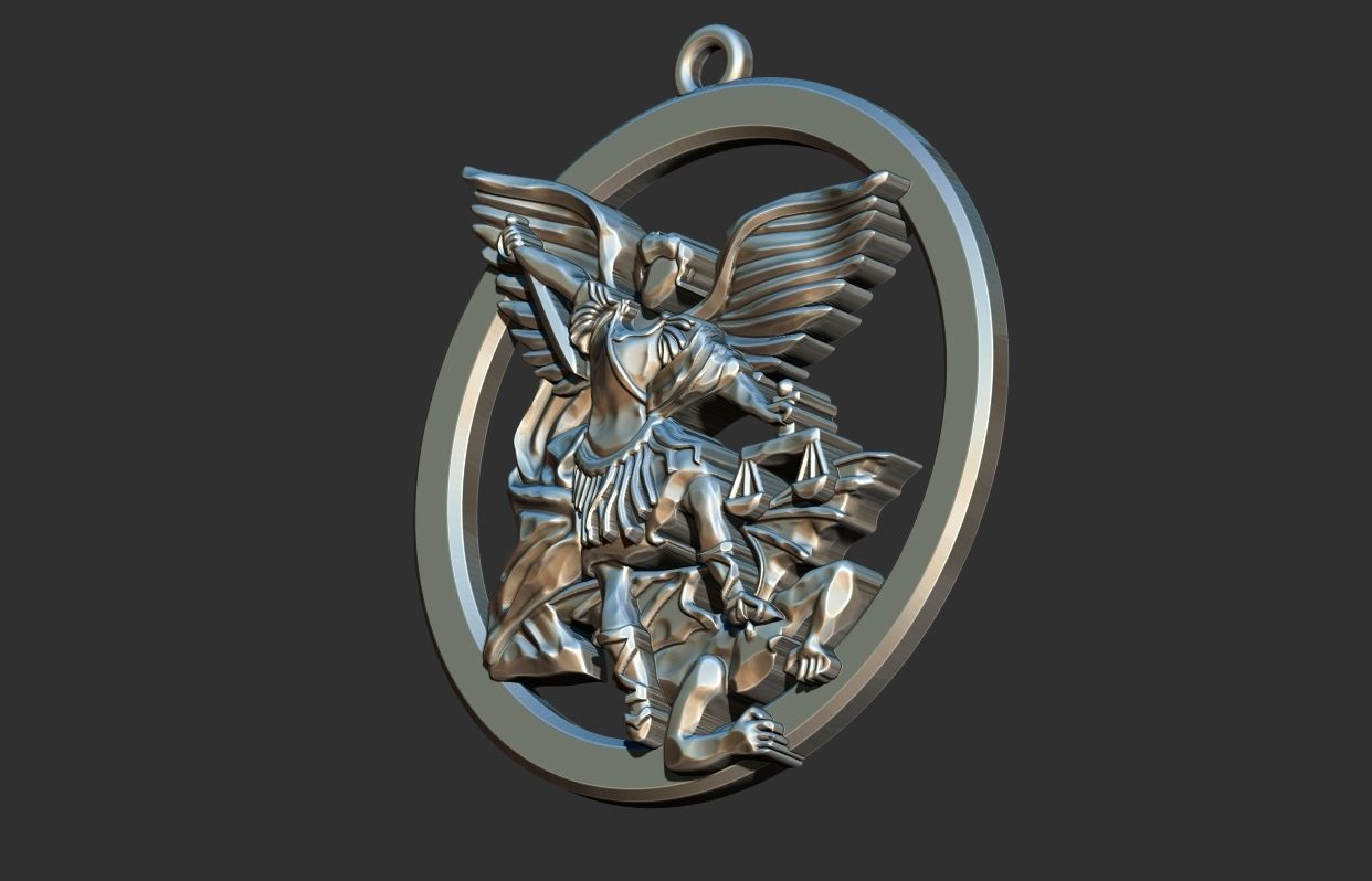 St Michael Archangel Stylized  - Miguel Arcanjo 3D print model_15