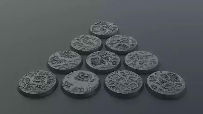 Miniature bases Rooted Terrain Pack