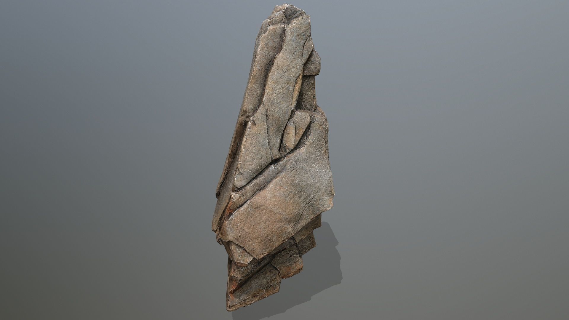 cliff rocks Low-poly 3D model_5