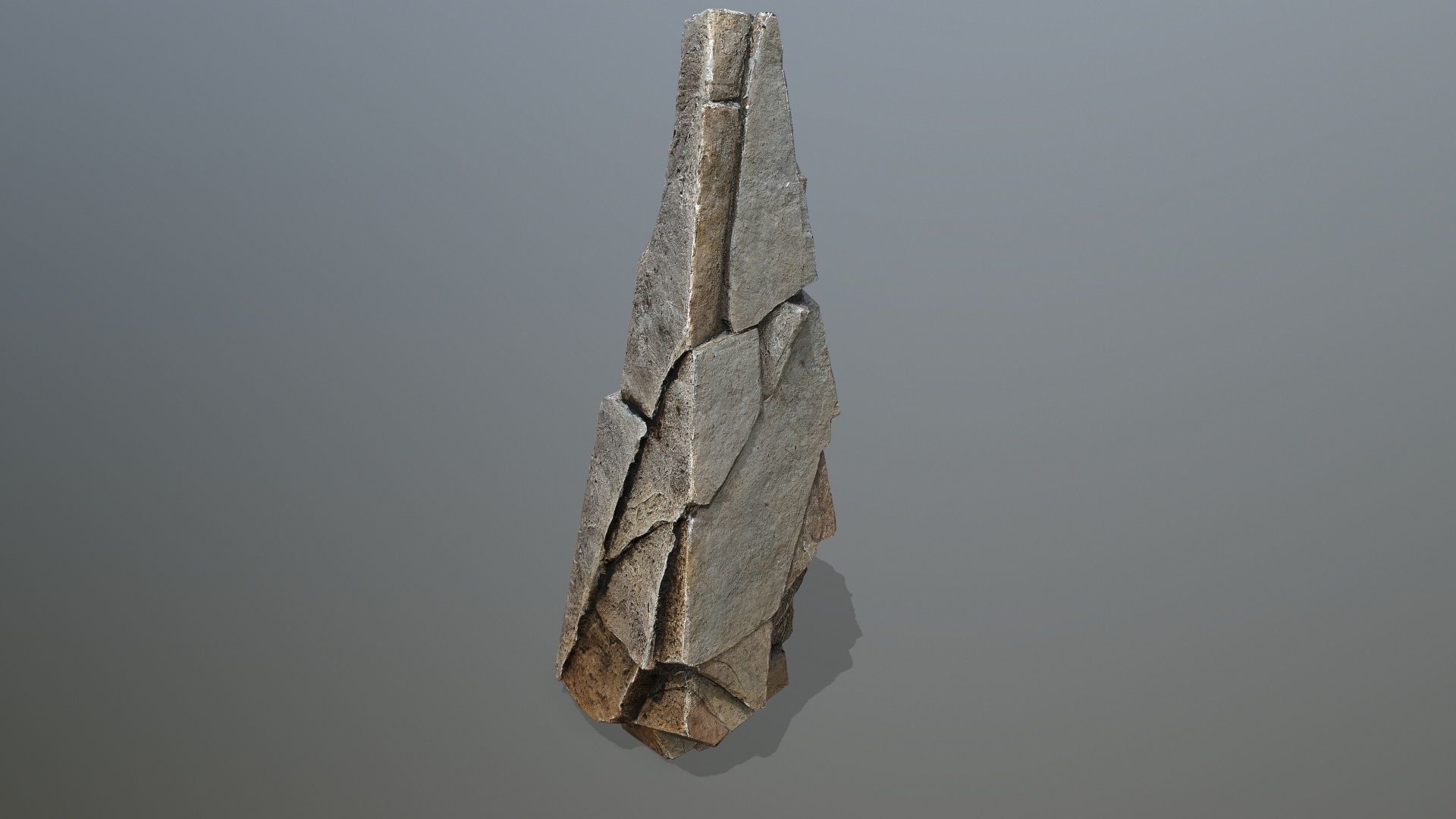 cliff rocks Low-poly 3D model_3