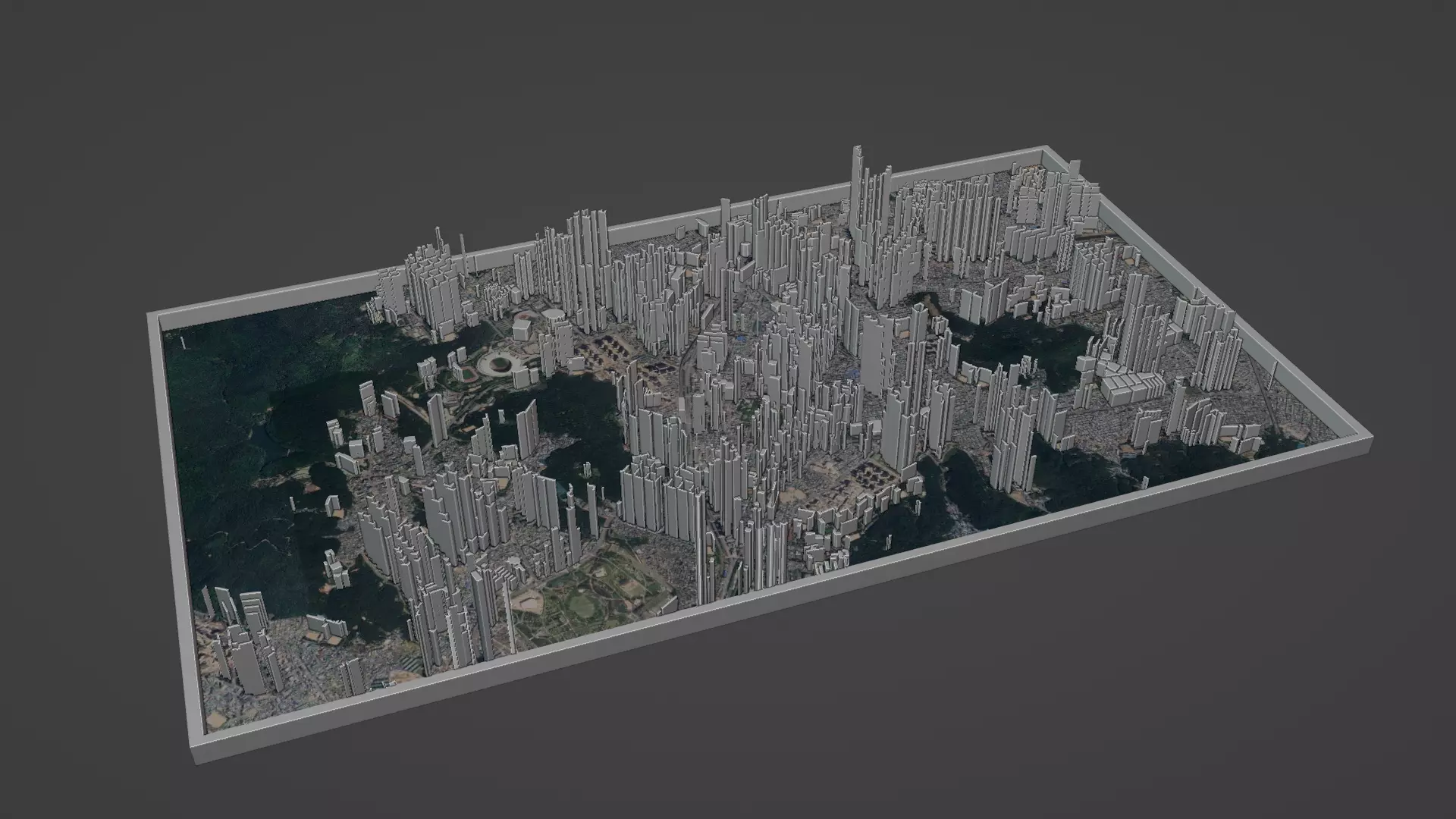 Busan City Low-poly 3D model_0