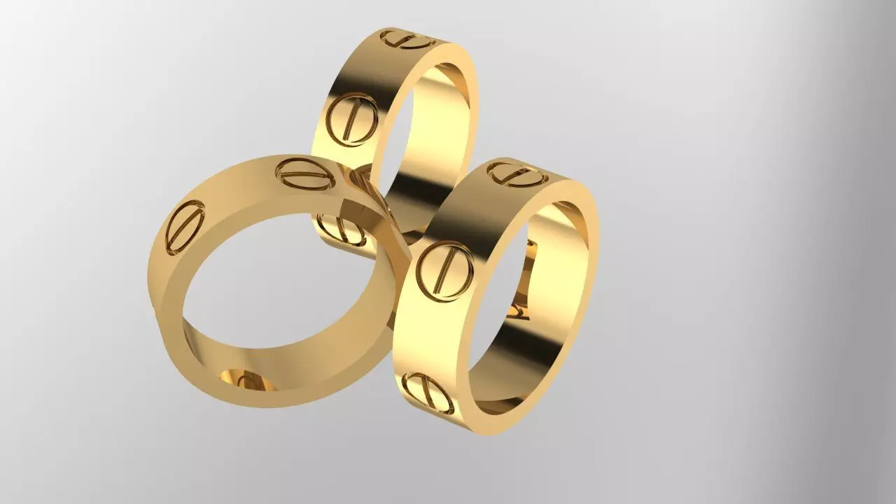 design screw 3 sizes carter ring new 3D print model_0