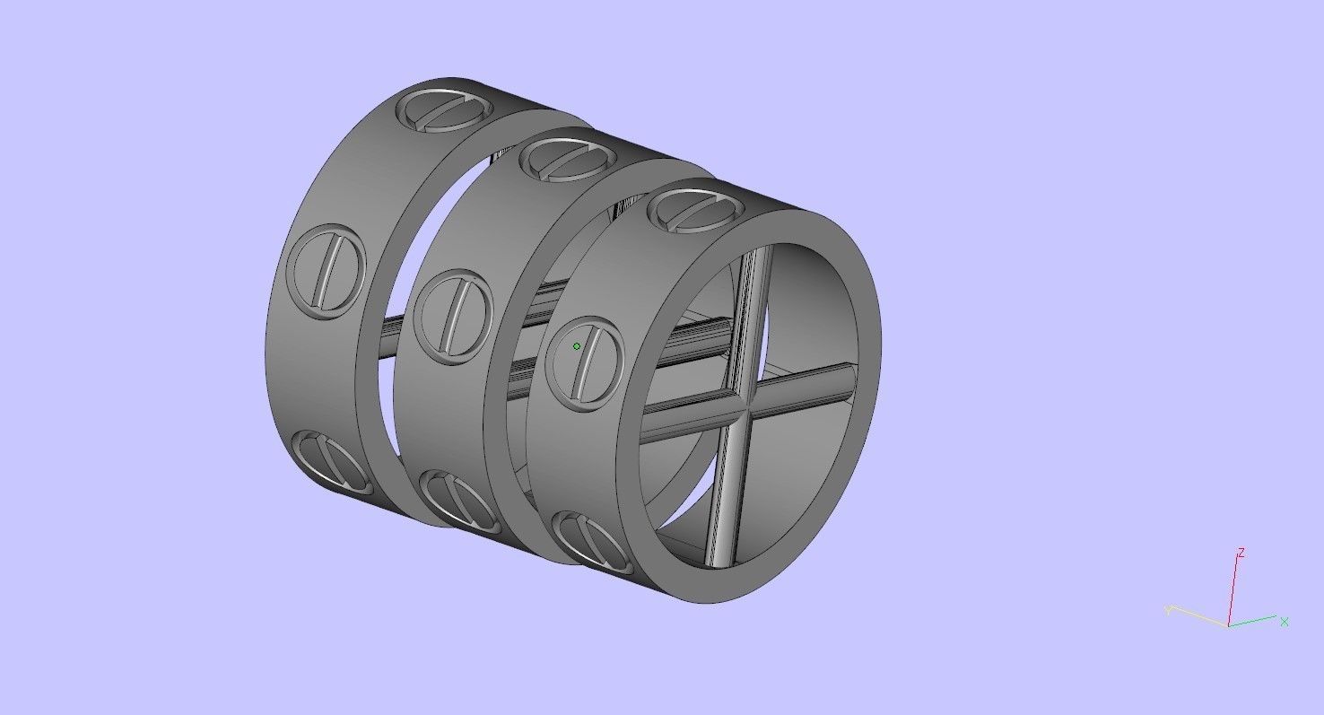 design screw 3 sizes carter ring new 3D print model_4