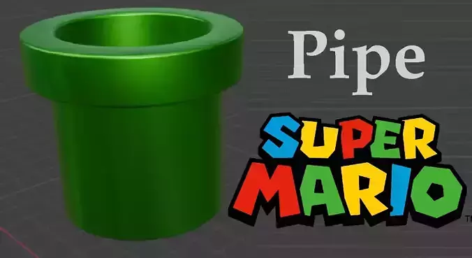 Pipe Super Mario Bros 3D Model